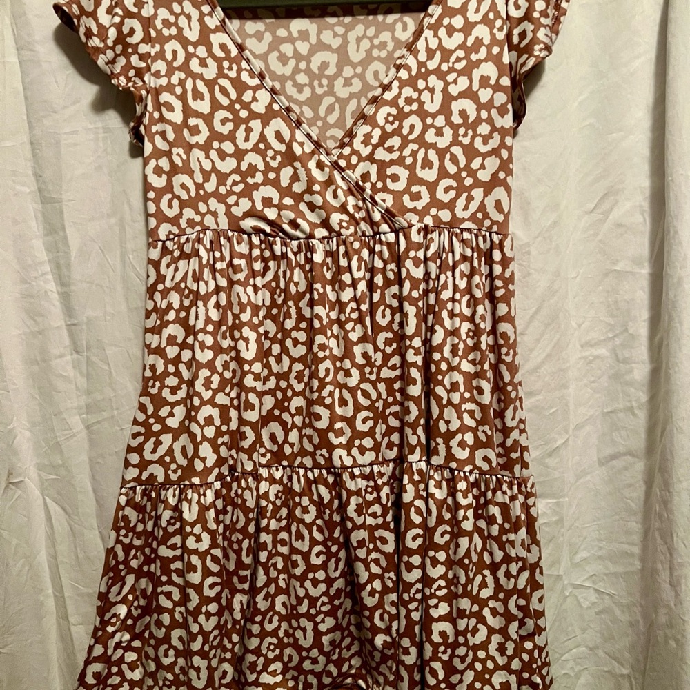 Pink Leopard Print Dress